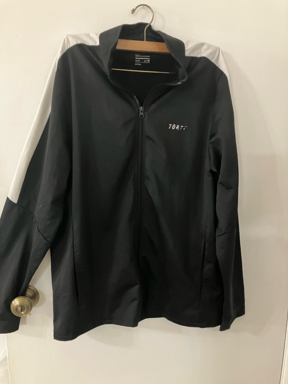 Black and White Lightweight Zip Jacket